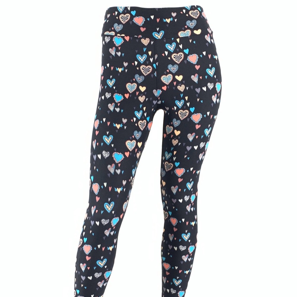 NWT Feel the Love Hearts Peachskin Leggings OS